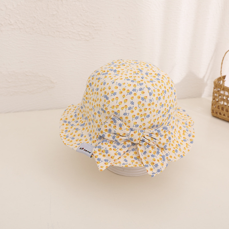 BK00016 Cappello da pescatore in cotone per bambina carina da 70 g
