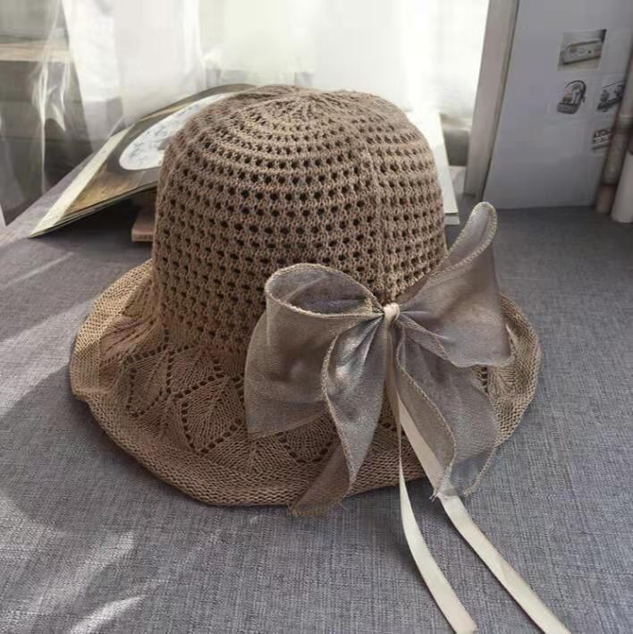 BK00032 Cappello a secchiello a tesa larga in lino di cotone