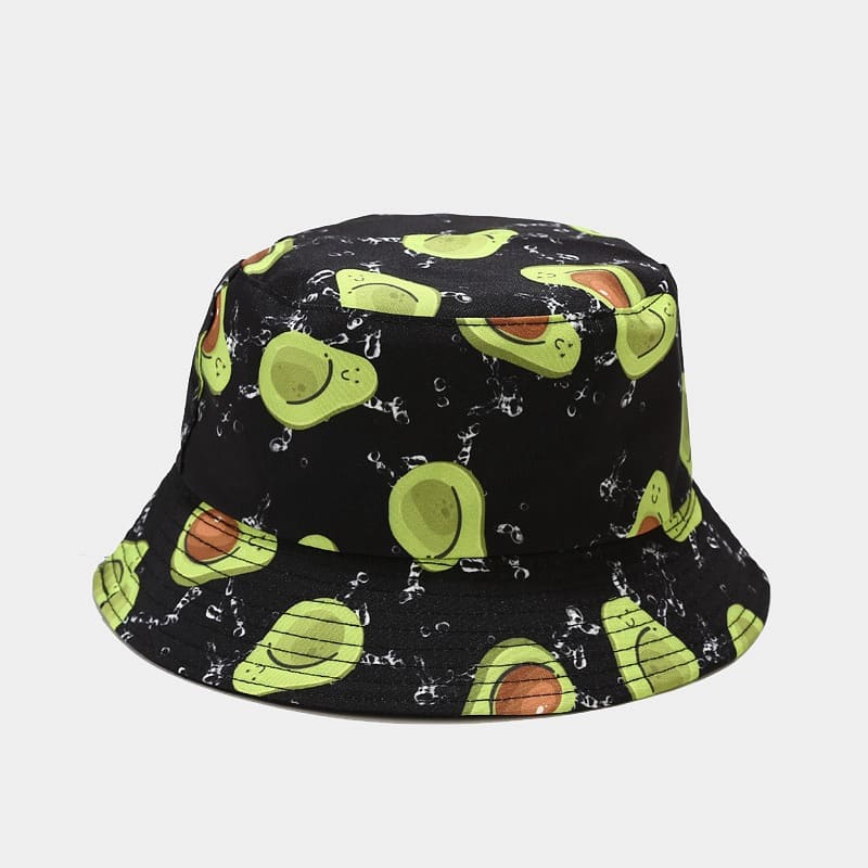 BK00059 Cappello da pescatore con motivo floreale a frutta