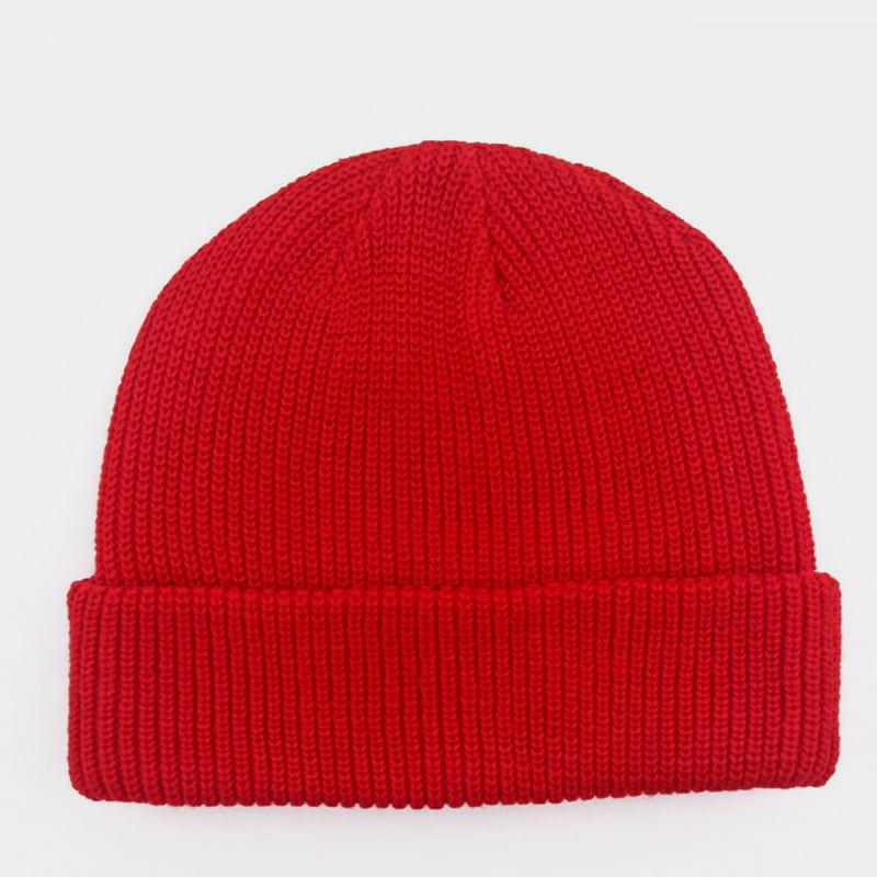 H00005 Cappello lavorato a maglia per esterni in tinta unita con striscia sottile