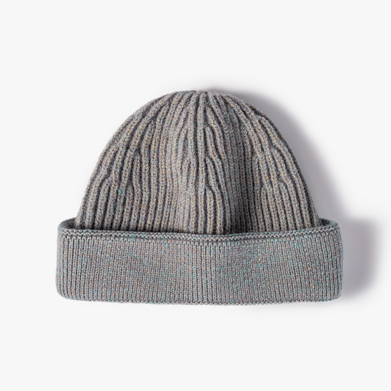 H00013 Cappello lavorato a maglia di lana per adulti multicolore in autunno inverno