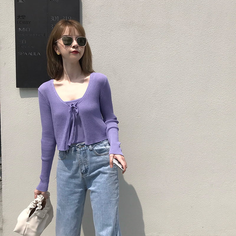 SM-K0050 Gilet lavorato a maglia con tracolla sottile in lino, set di due pezzi con cardigan lavorato a maglia SM-K0050 Gilet lavorato a maglia con tracolla sottile in lino, set di due pezzi con cardigan lavorato a maglia