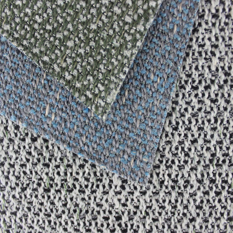 SM-A0031 Tessuto per divano in finto lino in poliestere intrecciato a doppio colore