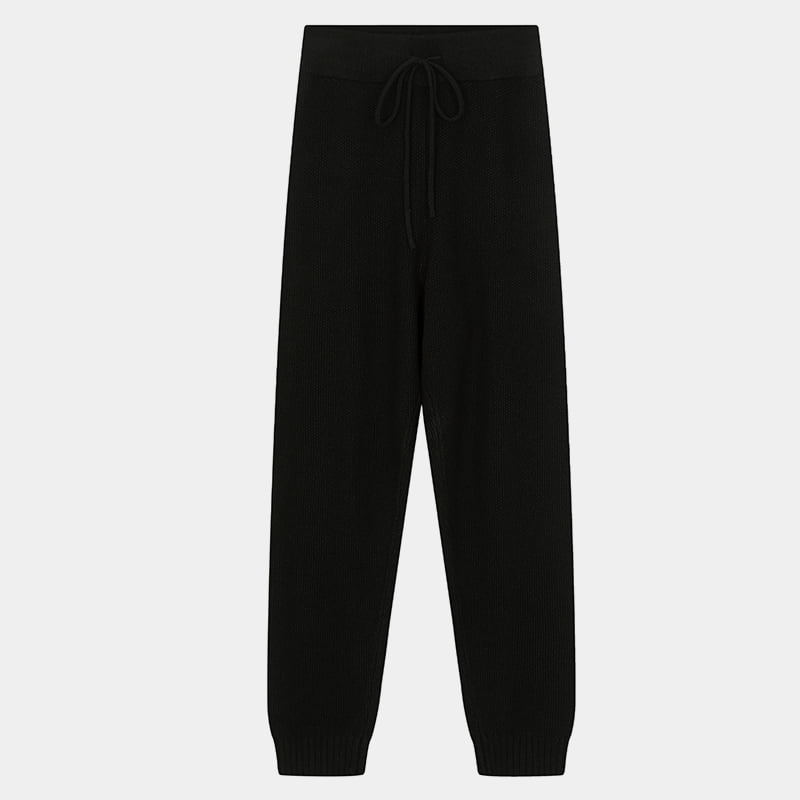 ML2237 Pantaloni casual in maglia spessa ad alta densità a vita media