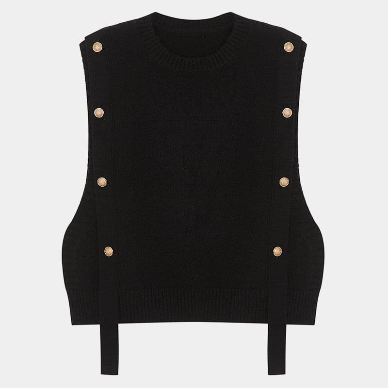 ML2217 Gilet maglione lavorato a maglia vintage alla moda in stile cool