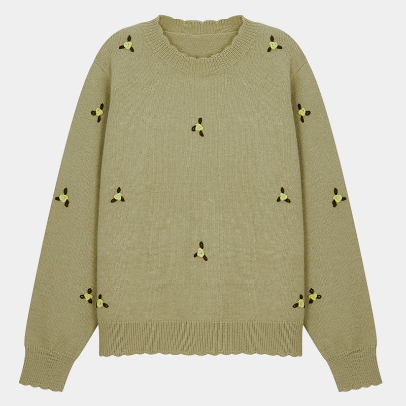 ML2214 Maglione lavorato a maglia a maniche lunghe cucito a mano