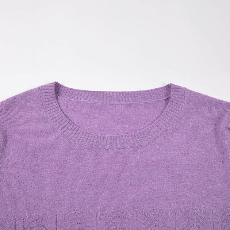 SM-K0039 Maglione lavorato a maglia con pieghe sulle spalle a maniche lunghe larghe primavera/autunno SM-K0039 Maglione lavorato a maglia con pieghe sulle spalle a maniche lunghe larghe primavera/autunno