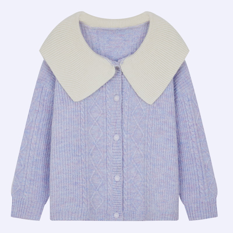 ML2205 Cappotto cardigan lavorato a maglia da donna con colletto francese
