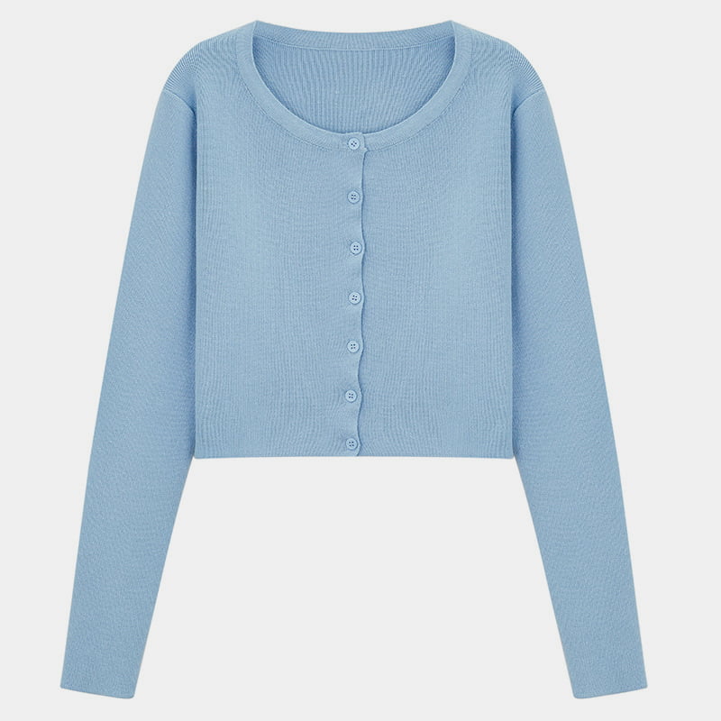 SM-K0016 Cardigan lavorato a maglia maglione da donna sottile a maniche lunghe con collo allentato stile corto